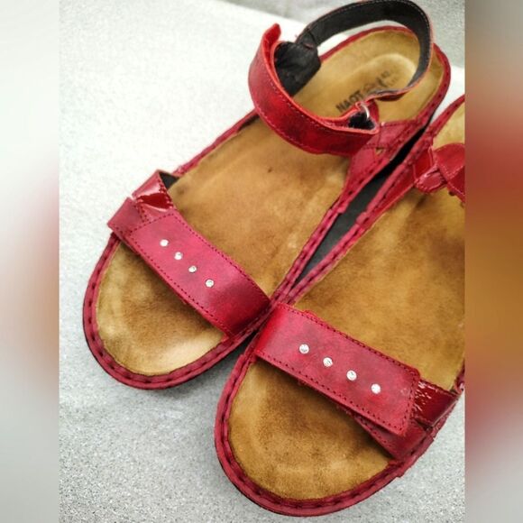 Naot Women's Red Strappy  Sandals Shoes Sz 42 - Picture 2 of 16